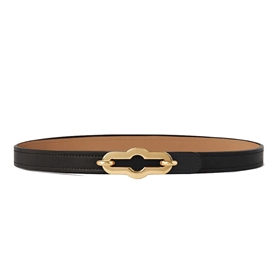 Mulberry Pimlico Reversible Thin Belt Black-Sable